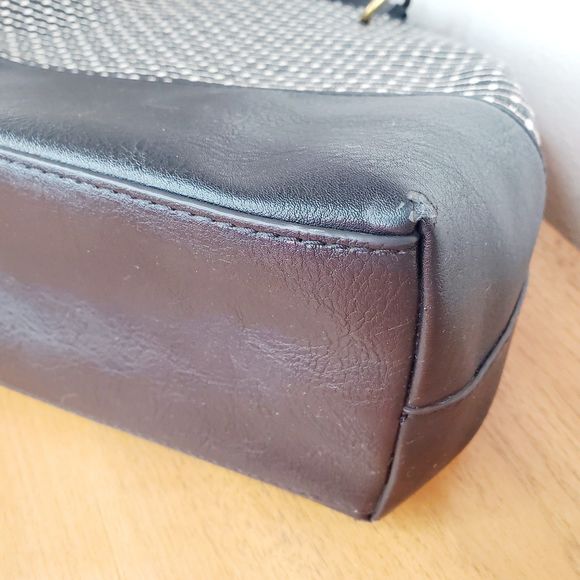 Fossil Lane Satchel Handbag Black Stripe ZB7480080 Casual Tote - Picture 9 of 11